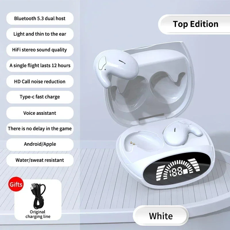 Wireless Sports Bluetooth Headphones Highend Tws Dual Ear Sleep In Ear Md528 Mini Painless Call Noise Cancelling Thin Headphones