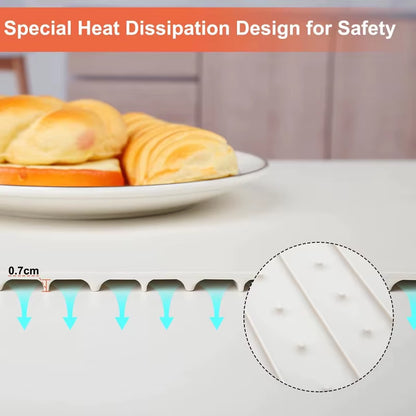 Foldable Heating Food Warmer Graphene Full Surface Dish Silicone Electric Warming Tray Food Warming Mat